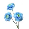 Flores Artificiales Azules Ramo Materiales para Decoración de Escena de Boda, Rosas Azules para Arreglo de Piso de Salón de Bodas y Flores Decorativas