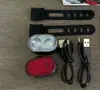 Kit de Luzes para Bicicleta Luz de Advertência Traseira COB para Mountain Bike Farol Traseiro com Carregamento USB Acessórios para Ciclismo 030