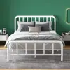 Cama de hierro moderna simple doble de 1,8 m cama de hierro reforzada engrosada 1,5 cama individual cama de marco de hierro simple económica