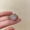 Anillo de Estrella de Mar Estilo Resort Costero Plata de Ley S925 para Mujer Nicho Lujo Accesible Versátil Anillo para Dedo Índice de Gama Alta Producto Nuevo Venta al por Mayor