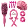 El Juego de Rizador de Esponja sin Calor Más Vendido de Amazon para Mujeres, Herramienta Perezosa para Rizos al Dormir, Combinación de Anillos para el Cabello, Herramientas de Peinado
