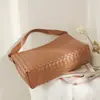 Bolso de Cuero Genuino para Mujer de Venta Caliente Transfronteriza, Bolso Tote Tejido Simple y de Moda, Bolso de Mano y Bolso de Hombro de Gran Capacidad para Mujeres, Hecho de Piel de Vaca