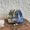 Bolsa Envelope Floral Bordada com Lantejoulas Estilo Férias Feminina, Bolsa de Ombro Único para Axila, Adequada para Passeios, Férias, Festas e Banquetes