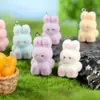 Micro-Paisaje Peluchado Pequeño Conejo Accesorios Funda de Teléfono Bolso Colgante Decoración DIY Colgante de Conejo Peluchado