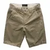 Shorts Casuales Caqui para Hombre, Marca de Moda, Ropa de Verano para Exteriores, Corte Holgado, Talla Grande, Shorts de Longitud Media, Comercio Transfronterizo