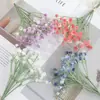 Ramo de flores artificiales de gypsophila de plástico suave para decoración de escenas, flores de boda realistas de alta gama, flores artificiales