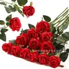 Rosa de Seda Simulada Flor Artificial Individual Flor Artificial Boda Hogar Decoración de San Valentín Ramo de Gama Alta Pared