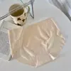 Pantalones de una pieza para mujer de seda helada fina de verano, ultrafinos, sin costuras, sensación de desnudez, cadera de melocotón 3D, mascarilla, cintura, bragas