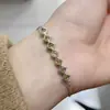 Pulseira pura natural de citrino brasileiro qualidade rede completa qualidade rede completa prata de lei s925 cravejada com pedra principal 4mm