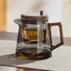 Filtro de Chá Tipo Prensa Bule Elegante Separação de Água e Chá Artefato Doméstico para Fazer Chá Bule com Filtro Infusor de Chá de Vidro
