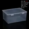 Caixa de armazenamento plástica com compartimentos fixos, caixa com fecho integrado, caixa de joias, diamante brilhante, DIY manual, caixa de acabamento de mesa com tampa flip