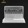 Pacote com 10 Brocas Rotativas de Carboneto 3*6 Canal Simples e Duplo Aço de Tungstênio Cabeça de Retificação Elétrica Fresadora para Marcenaria Dropshipping