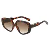 2025 Nuevas Gafas de Sol de Moda con Marco Grande Transfronterizas Gafas Poligonales Simples Europeas y Americanas Gafas de Sol Personalizadas Estilo Cremallera