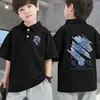 Polos de Manga Corta para Niños y Niñas, Nuevo Estilo de Verano, Camisetas Elegantes de Algodón Puro para Niños Medianos y Grandes, Tops de Bebé con Cuello y Manga Corta