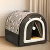 Cortina de Puerta Impermeable para Nido de Gato, Nido Grueso y Cálido de Invierno para Mascotas, Nido de Gato, Nido de Perro, Uso en Todas las Estaciones, Tipo Casa Cerrada