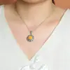 Joias Yuebao Cera de Abelha Prata Esterlina S925 Lótus Vajra Pestle Estilo Étnico Retro Pingente de Prata Rotativo Personalizado de Fábrica