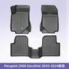 Europeu Adequado para Peugeot 208L Combustível 2019-2024 Material 3D para Todos os Climas Tpe Tapetes de Piso para Carro