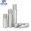 Acero Inoxidable 304 Ranura Plana Rosca Externa Cilíndrico Pasador de Posicionamiento Pasador Eje Gb878 M2M2.5M3M4M5M6M8M10