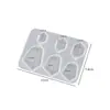 Molde de Silicona para Pendientes de Pegamento de Cristal DIY, Molde de Silicona para Colgantes de Joyería de Estrella Luna Gato Garra Gota de Agua Cuadrado