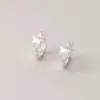 Brincos de Prata 925 com Design Exclusivo, Presilhas Simples de Zircônia Estrela de Cinco Pontas para Mulheres, Brincos de Estilo Levemente Luxuoso e de Alta Qualidade