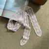 Cinturão de renda com temperamento cruzado retrô, faixa de cabelo, fita longa decorativa, lenço pequeno para Instagram, lenço de pescoço, lenço para mulheres