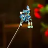Horquilla Antigua de Imitación de Sándalo de Alta Calidad Broche Elegante para el Cabello Borla de Madera Accesorios para el Cabello Paso a Paso Hanfu Cheongsam