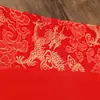 Caixa de Lenços Festiva Vermelha Estilo Chinês Borla Tecido Retrô Casamento Brocado Caixa de Lenços Bolsa de Lenços para Carro Atacado