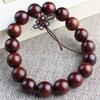Pulsera de sándalo rojo lobular africano de madera maciza natural 2.0 cuentas de sándalo rojo sangre de Zambia 108 joya de mano para pareja de hombres y mujeres