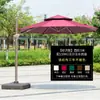 Parasol para Patio de Villa al Aire Libre Terraza de Hotel Aleación de Aluminio Sombrilla Romana Balcón al Aire Libre Jardín Sombrilla Romana Comercial