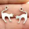 19x 14mm 1.1g pingente de joia multicolorido DIY feito à mão pingente de animal fofo gato