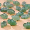 Jade Verde Natural Dongling Accesorios Xiangyun Colgante de Jade Moiré Trasero Pulsera Semi-acabada Hecha a Mano Joyería en Stock