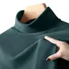 Camiseta interior térmica de manga larga para hombre de otoño e invierno, camiseta de manga larga, top de otoño de cuello medio alto, ropa de marca moderna para hombre, ropa de alta calidad para hombre