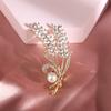 Broche Novo para Mulheres Primavera/Verão 2026, Alfinete de Terno, Botão de Gola Anti-Exposição, Acessório de Broche de Espiga de Trigo, Design Ol Fashion