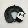 Almohada en Forma de U para Protección del Cuello con Bordado de Shiba Inu y Tiburón para Adultos y Estudiantes, Adecuada para Dormir, Almohada Cervical, Almohada de Viaje Portátil para Viajes Largos