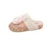 KT Home Chinelos de Inverno Temáticos de Gato para Interior e Exterior, Quentes, Antiderrapantes, Design Fofo de Laço, Chinelos de Algodão Tricotado, Chinelos Peludos para Mulheres