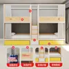 Escadas para Cama Superior e Inferior, Dormitório de Unidade Corporativa, Cama de Ferro Beliche Espessada de Camada Dupla para Funcionários e Trabalhadores da Fábrica