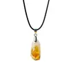 Runya Cristal Pingente Natural de Cristal da Amazônia Ametista Citrino Pingente de Forma Livre Colar Joias Femininas