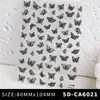 Nuevo Pegatina de Arte para Uñas Mariposa 3D Estéreo Relieve Rosa Mariposa Pegatina Blanca DIY Accesorios Estéreo para Uñas