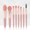 8 Mini Macarons Pincel de Maquiagem Pincel de Sombra Conjunto Portátil para Iniciantes Ferramentas de Beleza Lote Ponto