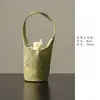 Bolsa de tela para juegos de té, con diseño temático de primavera, adecuada para guardar juegos de té chinos, un bolso de mano portátil para accesorios de té