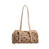 Bolso de mano de gamuza con lunares, gran capacidad, estilo simple de otoño, nuevo modelo 2026, bolso de hombro para mujer coreana con patrón, bajo el brazo