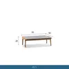 Sofá de Exterior, Silla Individual de Teak para Patio, Silla de Mimbre Impermeable Resistente al Sol de Madera Maciza, Muebles de Mesa de Café de Mimbre para Jardín de Exterior