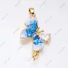 Anillo de Perlas, Aretes, Colgante Juego de Tres Piezas con Diseño de Cristal de Gota de Aceite de Mariposa Vacía, Lujo Accesible DIY de Alta Gama