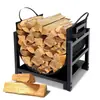 Rack de Madeira para Exportação de Comércio Exterior com Saco para Lenha para Pátio Varanda Tipo Montagem Móvel Rack para Empilhar e Organizar Toras