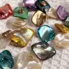Botones de concha de forma irregular en color natural, botones decorativos de metal estilo barroco para suéteres y abrigos