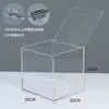 Caja transparente acrílica, caja de almacenamiento de escritorio a prueba de polvo para cápsulas de café cuadradas, caja de exhibición de alta definición modelo