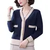 Cardigan de Tricô Moderno ZLS Primavera/Outono, Suéter Feminino Estilo Curto, Coleção 2025, Peça de Roupa Externa Chique