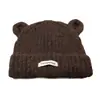 2026 Nuevo Estilo de Principios de Otoño Lindo Gorro Tejido con Decoración de Orejas para Viajes al Aire Libre Dulce Toma de Fotos Cómodo Gorro de Lana