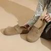 Nuevos Mules de Primavera Estilo Coreano sin Talón con Diseño de Hebilla, Versátiles para Usar al Aire Libre