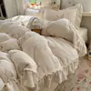 Conjunto de Quatro Peças em Pelúcia de Leite Esculpido Tridimensional Estilo Coreano Coração de Menina Grau Mãe e Bebê A Conjunto Completo Fosco de Pelúcia de Leite Tamanho Grande de Quatro Peças